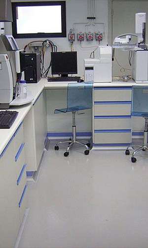 Bancada de laboratório de química Bancada de laboratório de química